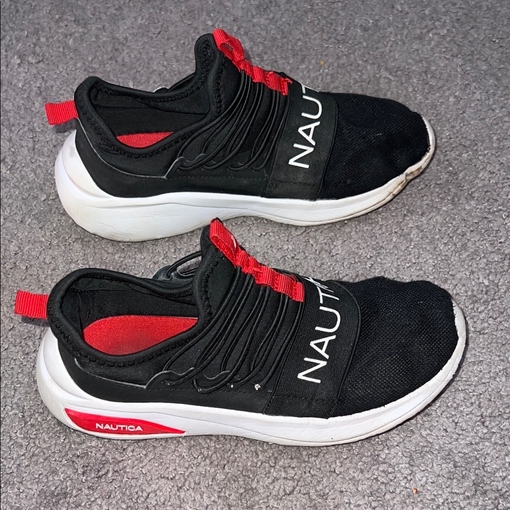 Nautica Kids Black and Red Athletic Shoes
